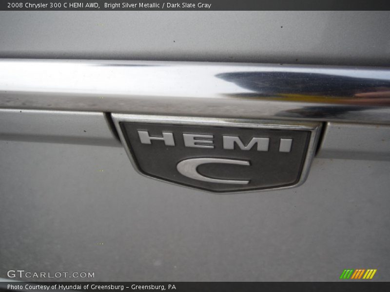 Bright Silver Metallic / Dark Slate Gray 2008 Chrysler 300 C HEMI AWD