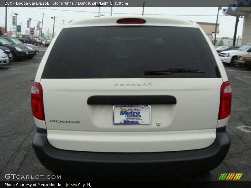 Stone White / Dark Khaki/Light Graystone 2007 Dodge Caravan SE