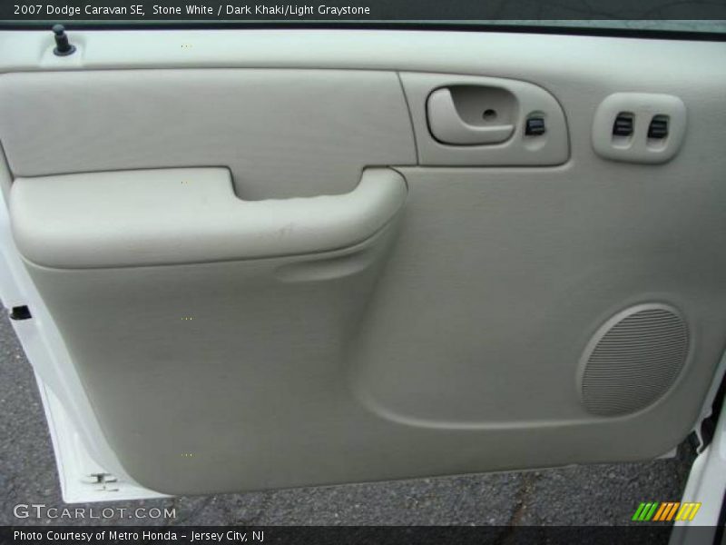 Stone White / Dark Khaki/Light Graystone 2007 Dodge Caravan SE
