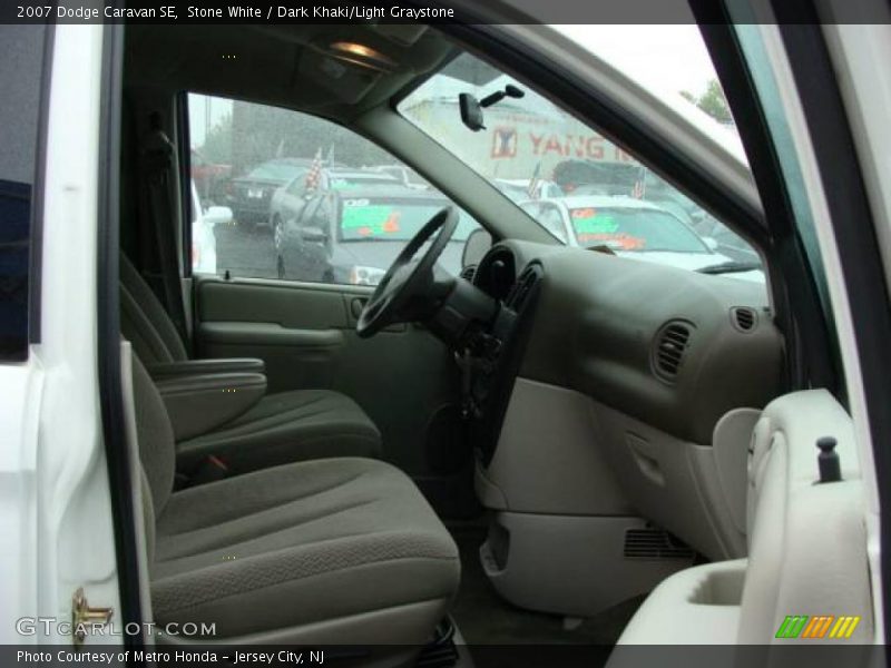 Stone White / Dark Khaki/Light Graystone 2007 Dodge Caravan SE