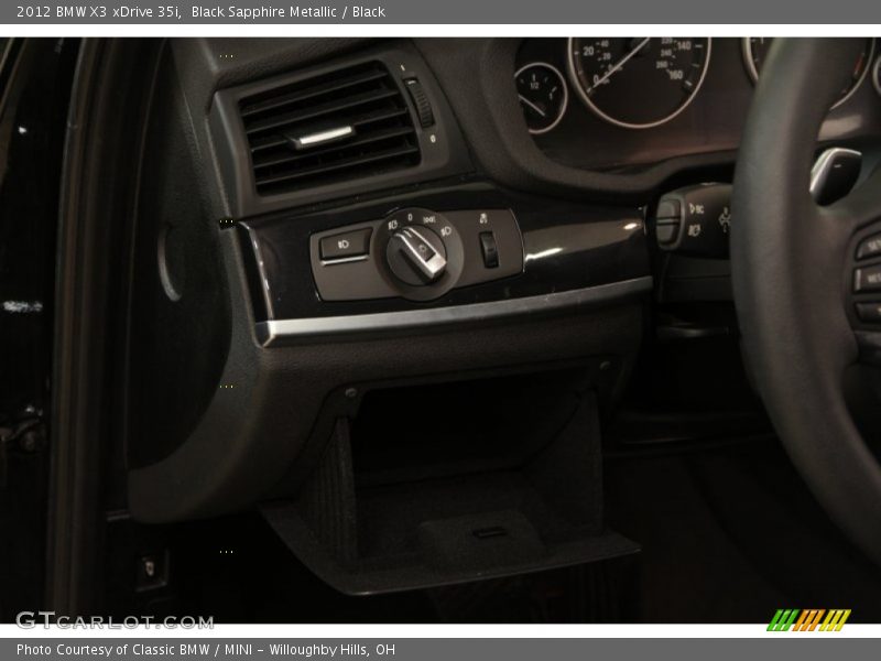 Controls of 2012 X3 xDrive 35i