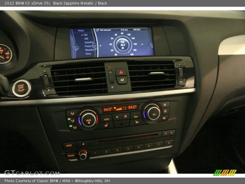 Black Sapphire Metallic / Black 2012 BMW X3 xDrive 35i