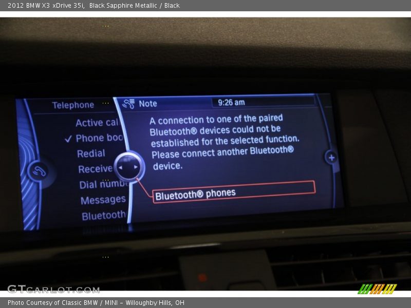 Black Sapphire Metallic / Black 2012 BMW X3 xDrive 35i