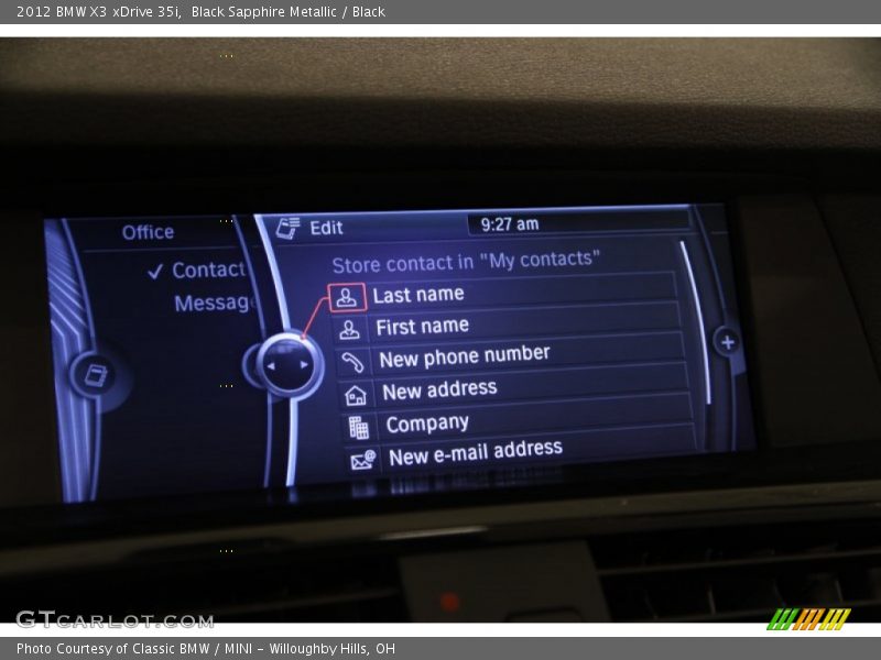 Black Sapphire Metallic / Black 2012 BMW X3 xDrive 35i