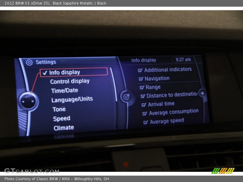 Black Sapphire Metallic / Black 2012 BMW X3 xDrive 35i