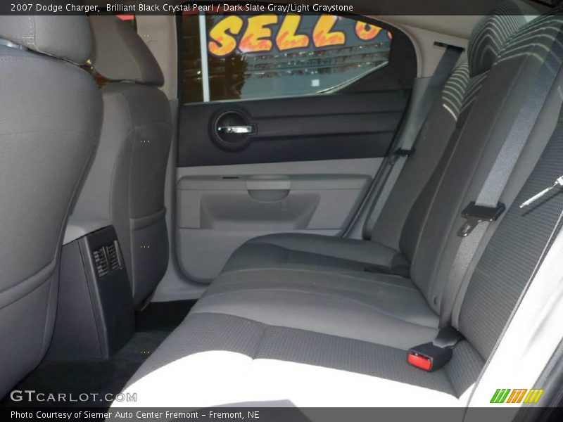 Brilliant Black Crystal Pearl / Dark Slate Gray/Light Graystone 2007 Dodge Charger