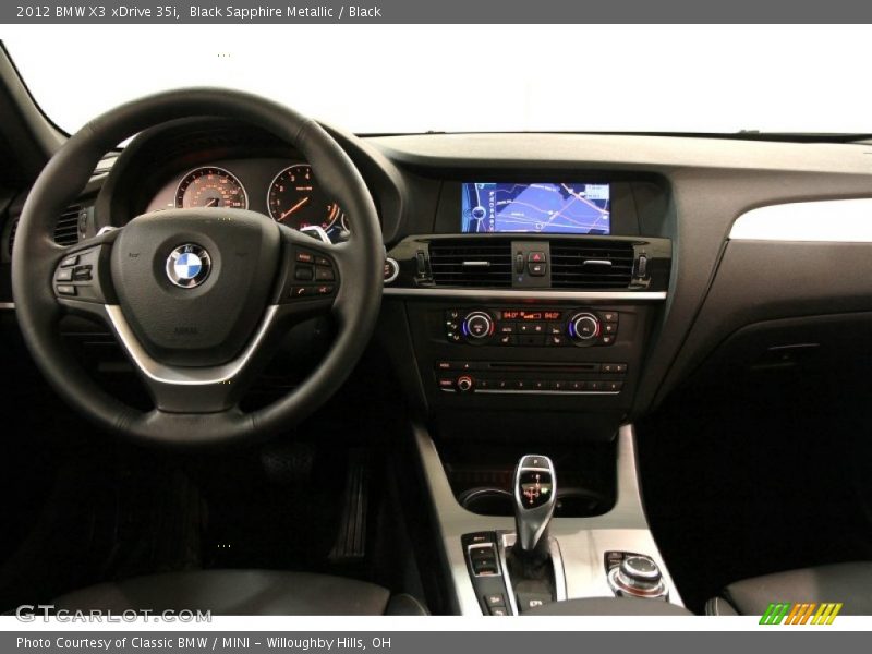 Black Sapphire Metallic / Black 2012 BMW X3 xDrive 35i