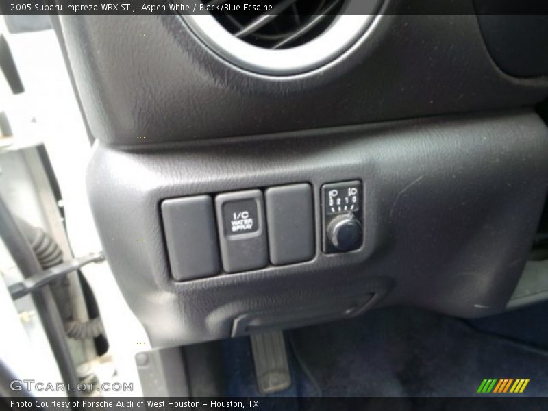 Aspen White / Black/Blue Ecsaine 2005 Subaru Impreza WRX STi