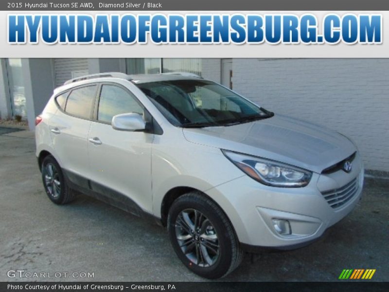 Diamond Silver / Black 2015 Hyundai Tucson SE AWD