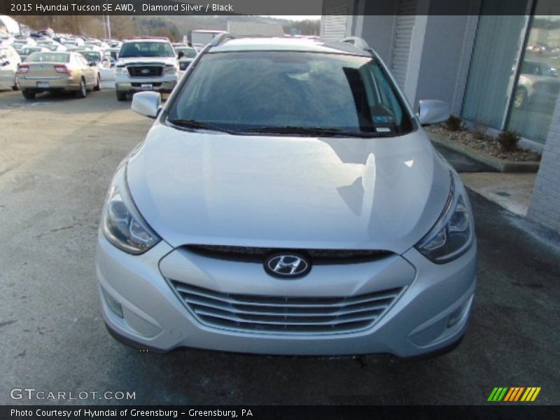 Diamond Silver / Black 2015 Hyundai Tucson SE AWD