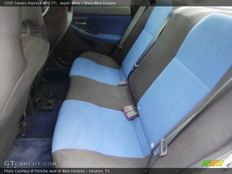 Aspen White / Black/Blue Ecsaine 2005 Subaru Impreza WRX STi