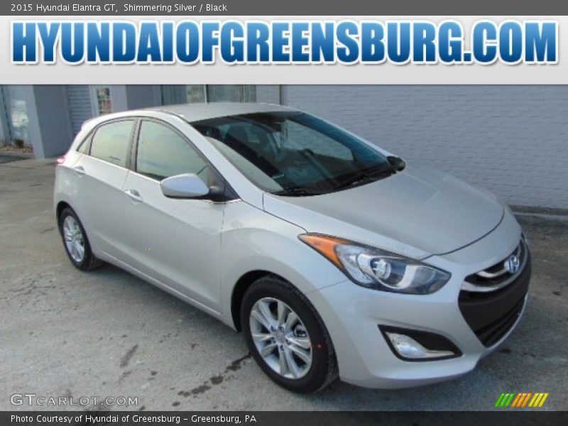 Shimmering Silver / Black 2015 Hyundai Elantra GT