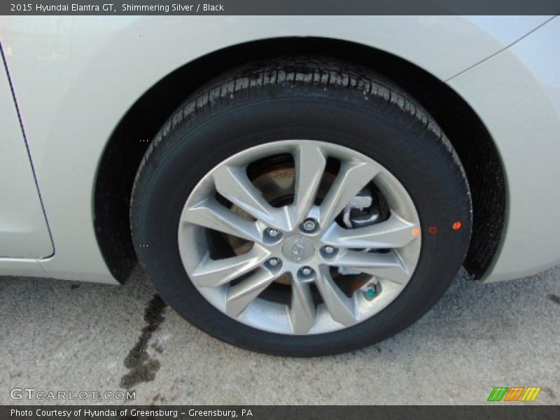 Shimmering Silver / Black 2015 Hyundai Elantra GT