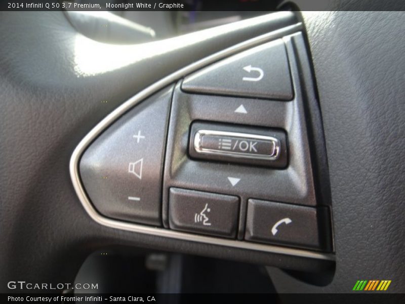 Moonlight White / Graphite 2014 Infiniti Q 50 3.7 Premium