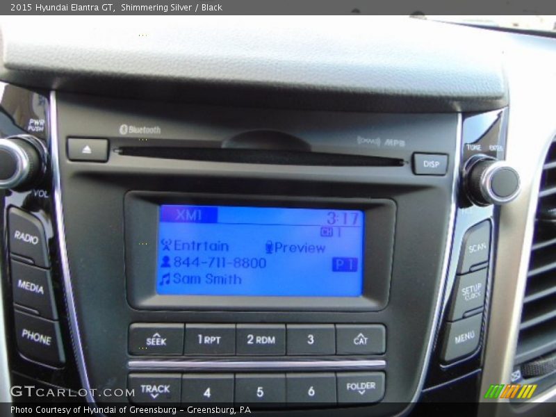 Shimmering Silver / Black 2015 Hyundai Elantra GT