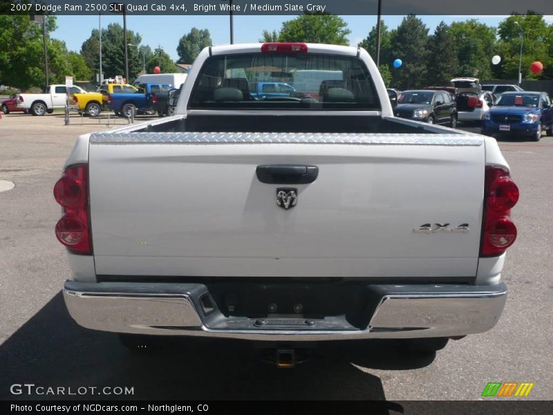 Bright White / Medium Slate Gray 2007 Dodge Ram 2500 SLT Quad Cab 4x4