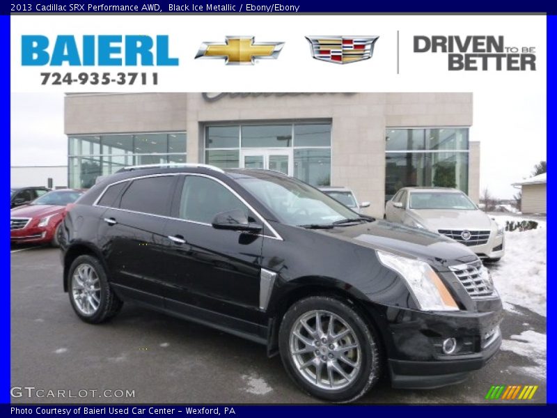 Black Ice Metallic / Ebony/Ebony 2013 Cadillac SRX Performance AWD