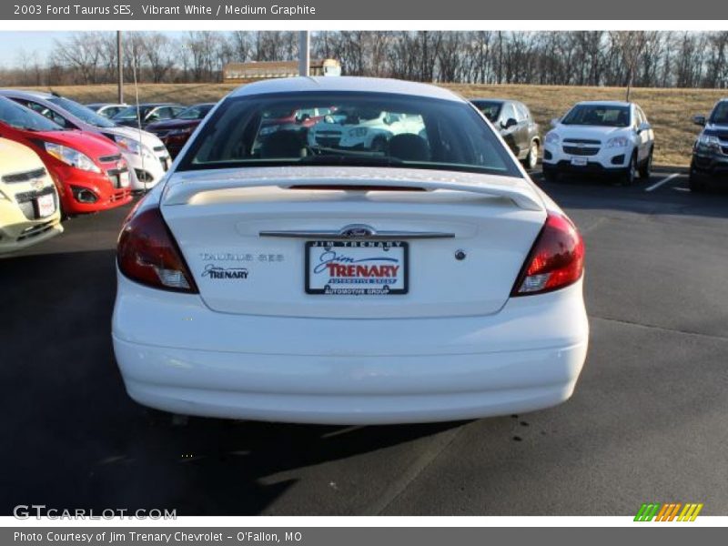 Vibrant White / Medium Graphite 2003 Ford Taurus SES