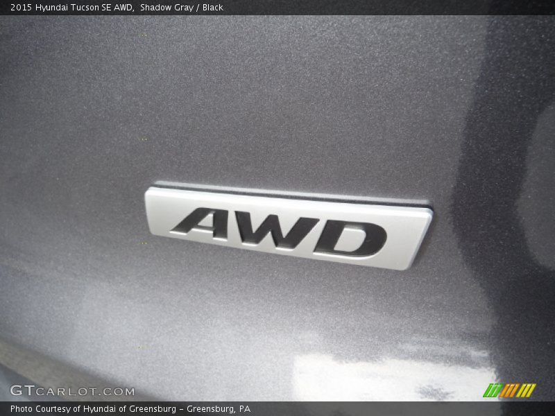Shadow Gray / Black 2015 Hyundai Tucson SE AWD