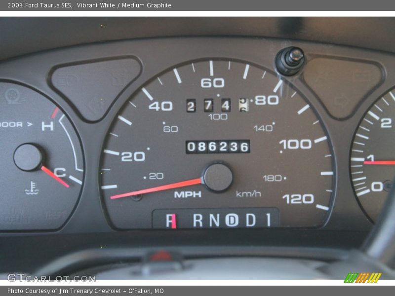 Vibrant White / Medium Graphite 2003 Ford Taurus SES