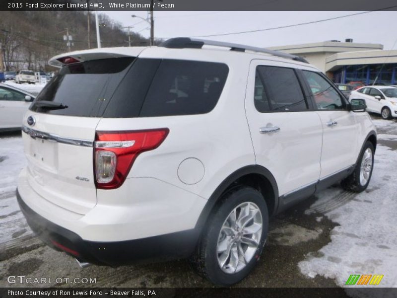 White Platinum / Pecan 2015 Ford Explorer Limited 4WD