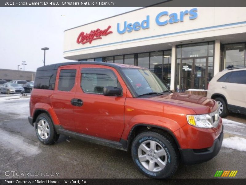 Citrus Fire Metallic / Titanium 2011 Honda Element EX 4WD