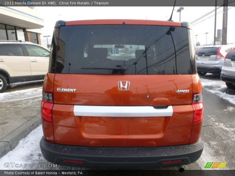 Citrus Fire Metallic / Titanium 2011 Honda Element EX 4WD