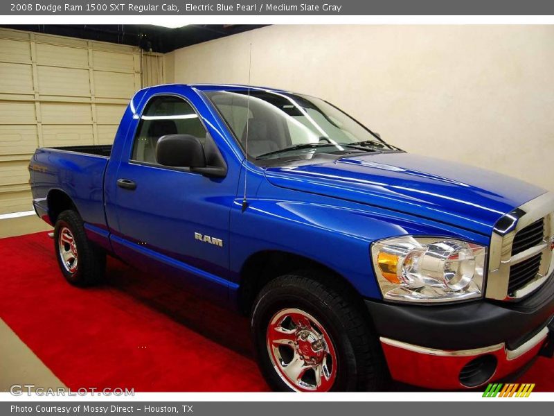 Electric Blue Pearl / Medium Slate Gray 2008 Dodge Ram 1500 SXT Regular Cab