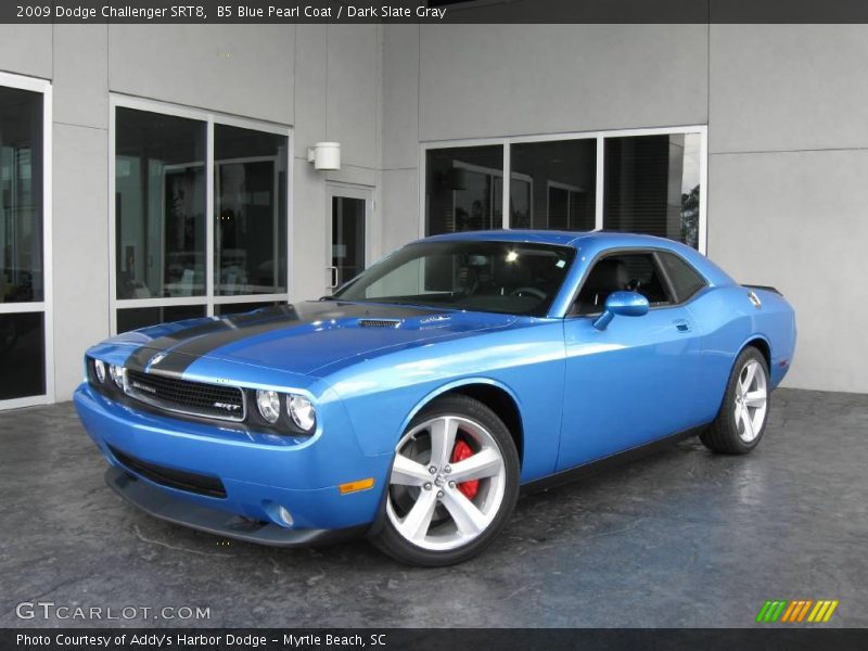 B5 Blue Pearl Coat / Dark Slate Gray 2009 Dodge Challenger SRT8