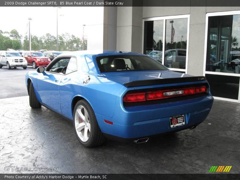 B5 Blue Pearl Coat / Dark Slate Gray 2009 Dodge Challenger SRT8