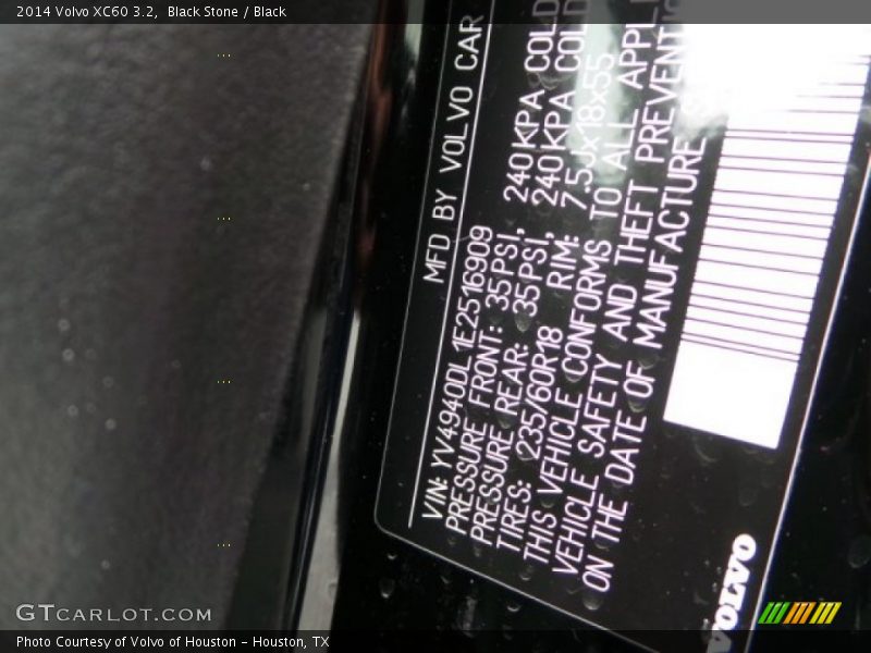 Black Stone / Black 2014 Volvo XC60 3.2