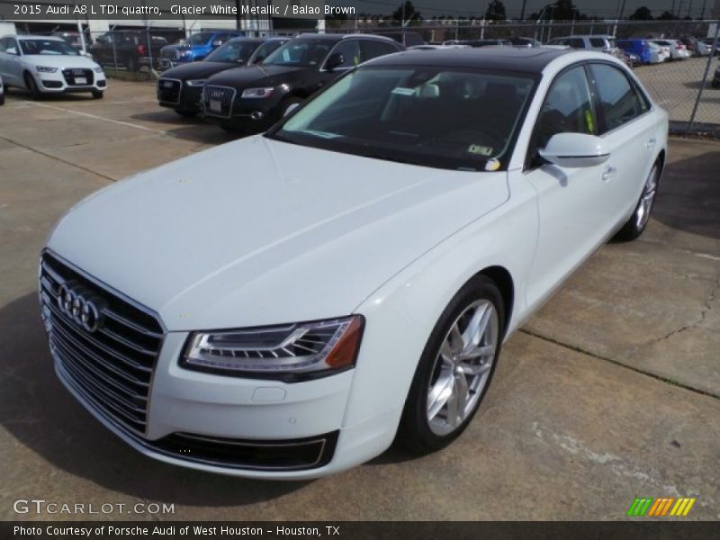 Glacier White Metallic / Balao Brown 2015 Audi A8 L TDI quattro