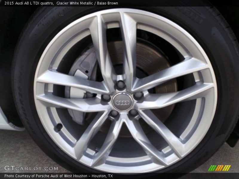 Glacier White Metallic / Balao Brown 2015 Audi A8 L TDI quattro