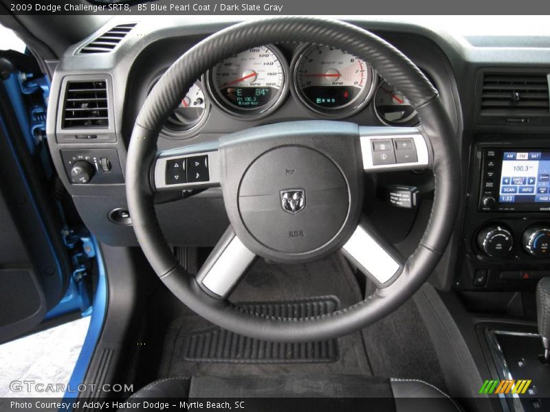 B5 Blue Pearl Coat / Dark Slate Gray 2009 Dodge Challenger SRT8