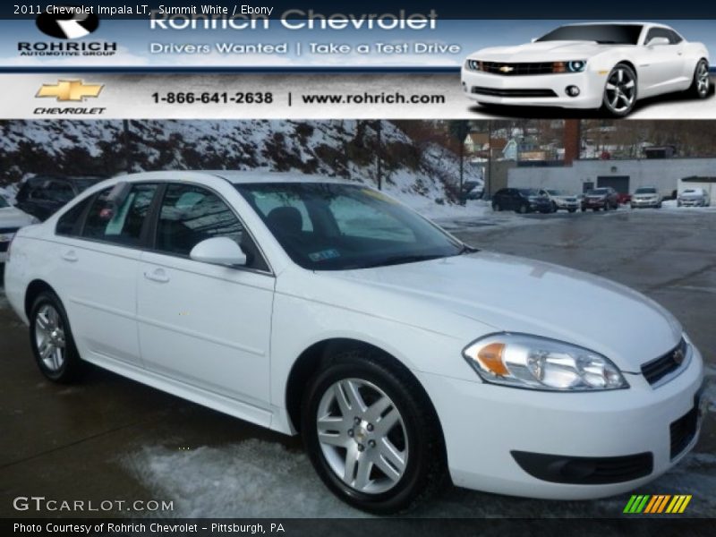 Summit White / Ebony 2011 Chevrolet Impala LT