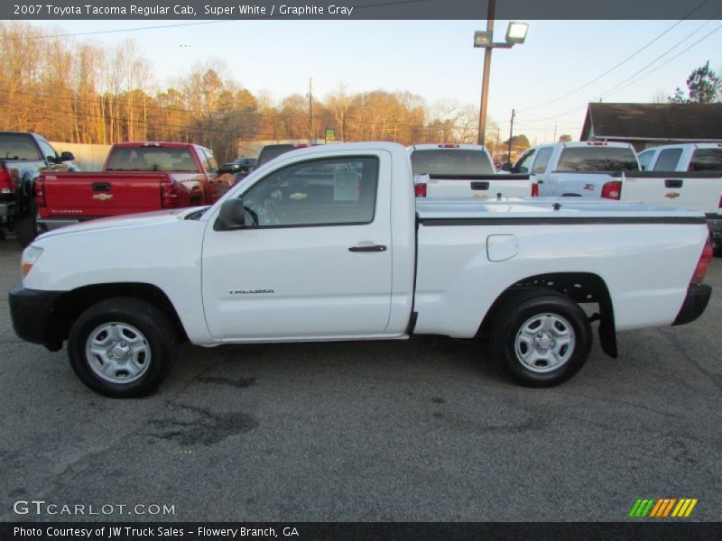 Super White / Graphite Gray 2007 Toyota Tacoma Regular Cab