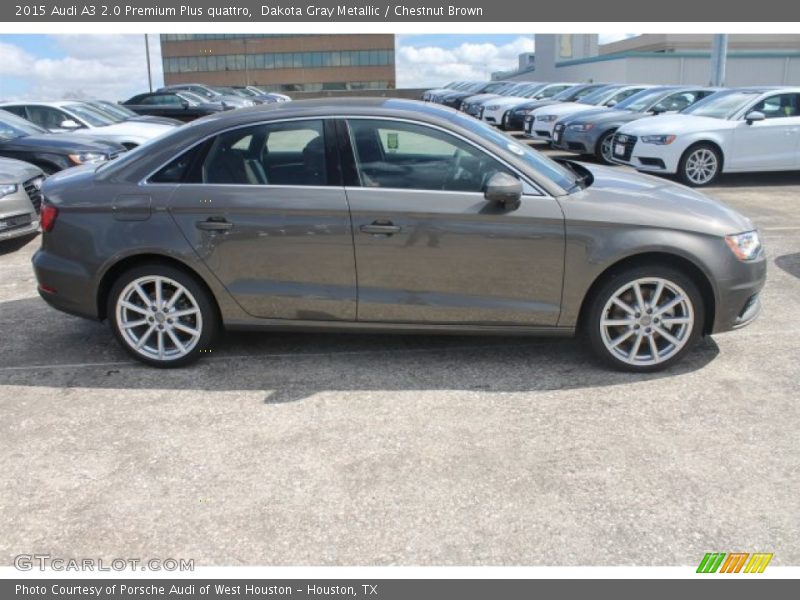 Dakota Gray Metallic / Chestnut Brown 2015 Audi A3 2.0 Premium Plus quattro