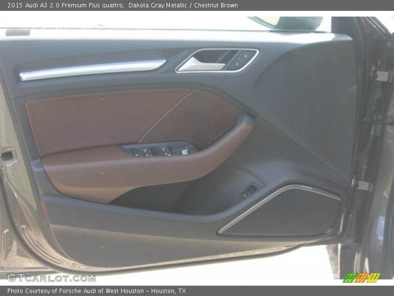 Dakota Gray Metallic / Chestnut Brown 2015 Audi A3 2.0 Premium Plus quattro