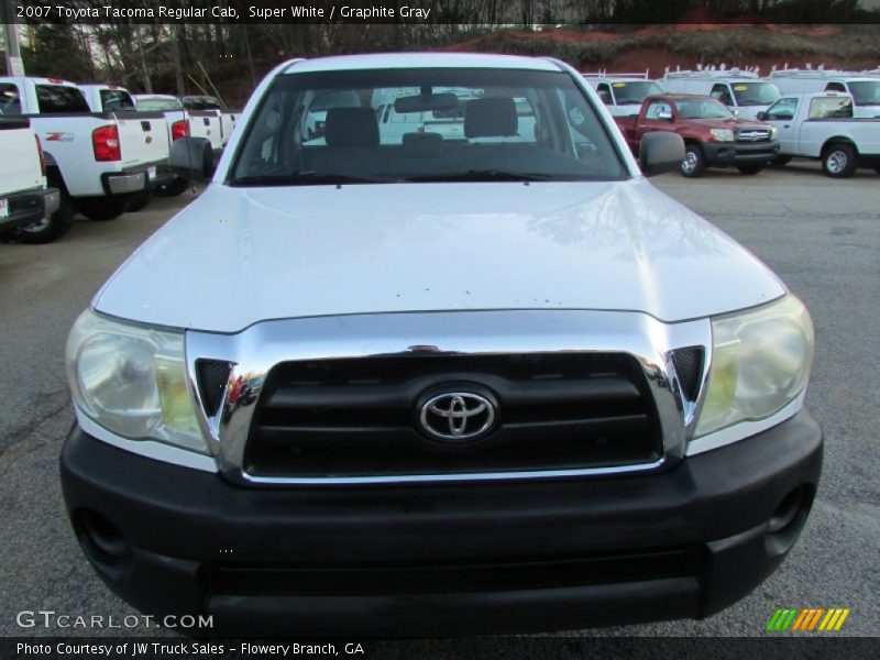 Super White / Graphite Gray 2007 Toyota Tacoma Regular Cab