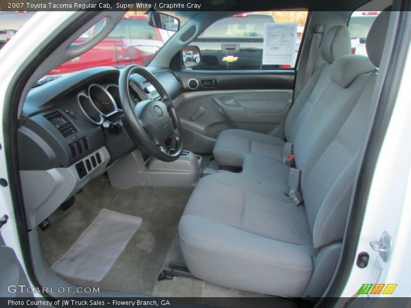Super White / Graphite Gray 2007 Toyota Tacoma Regular Cab