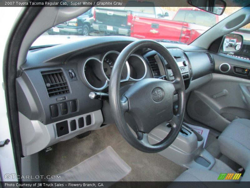 Super White / Graphite Gray 2007 Toyota Tacoma Regular Cab