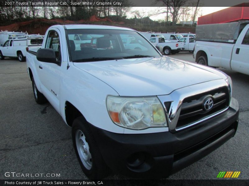 Super White / Graphite Gray 2007 Toyota Tacoma Regular Cab