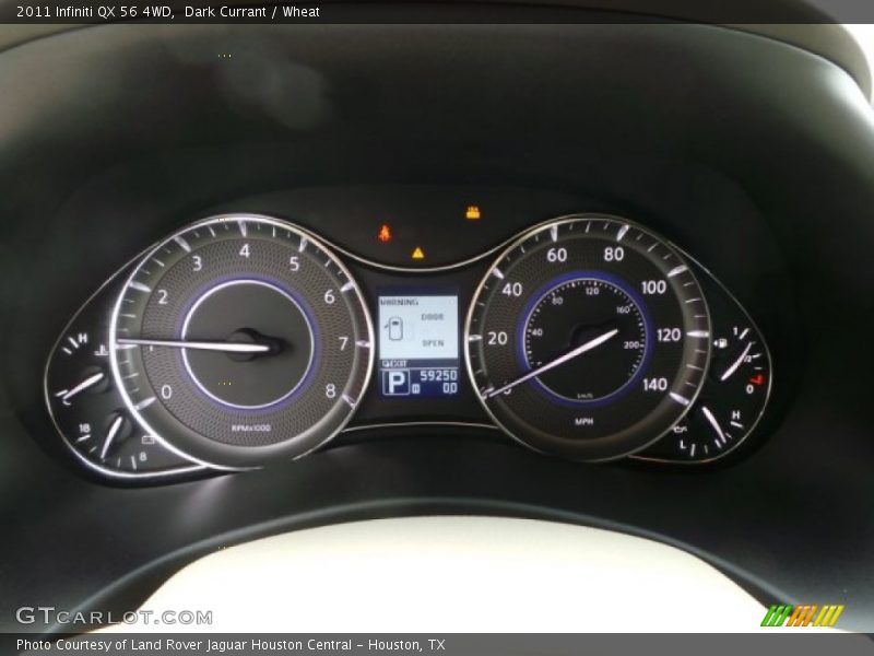 Dark Currant / Wheat 2011 Infiniti QX 56 4WD