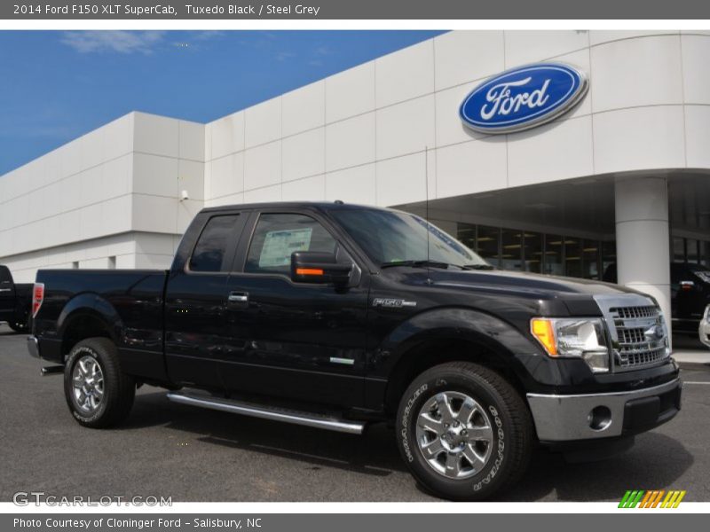 Tuxedo Black / Steel Grey 2014 Ford F150 XLT SuperCab