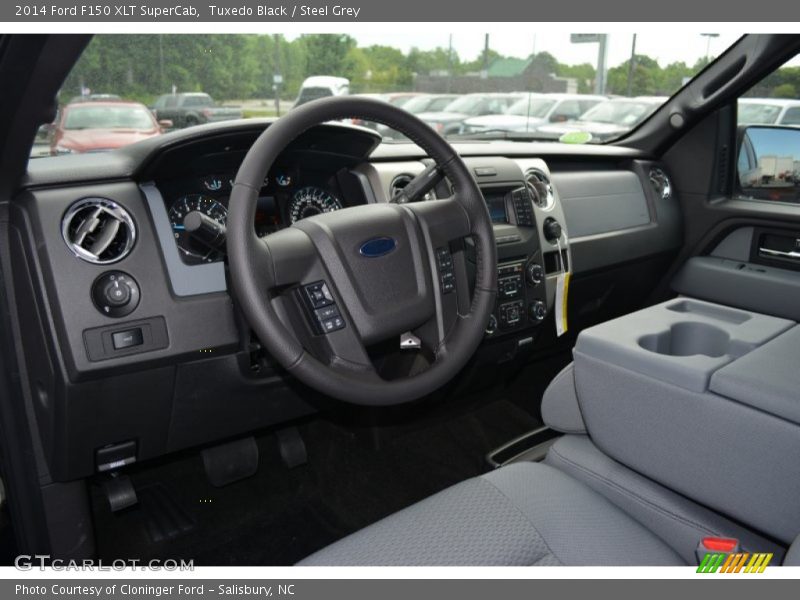 Tuxedo Black / Steel Grey 2014 Ford F150 XLT SuperCab
