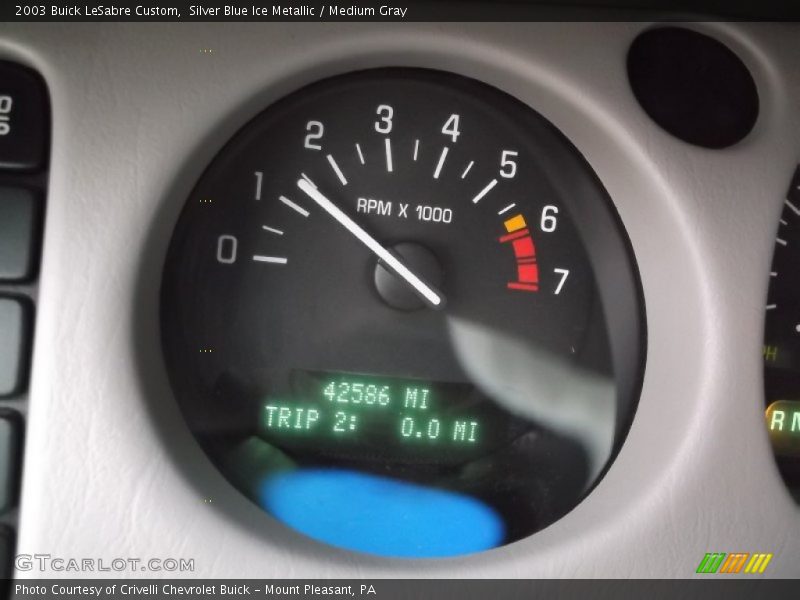 Silver Blue Ice Metallic / Medium Gray 2003 Buick LeSabre Custom