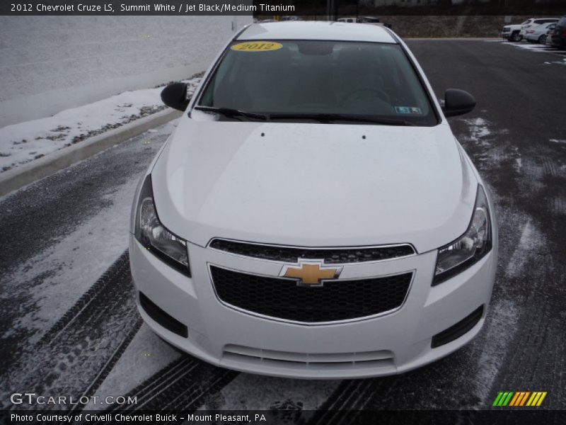 Summit White / Jet Black/Medium Titanium 2012 Chevrolet Cruze LS