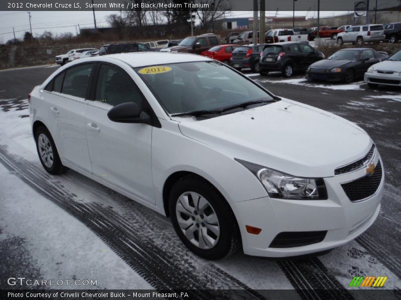 Summit White / Jet Black/Medium Titanium 2012 Chevrolet Cruze LS