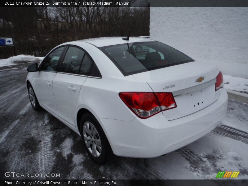 Summit White / Jet Black/Medium Titanium 2012 Chevrolet Cruze LS