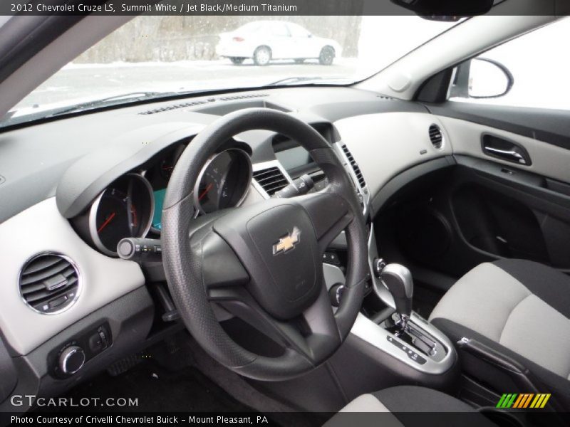 Summit White / Jet Black/Medium Titanium 2012 Chevrolet Cruze LS
